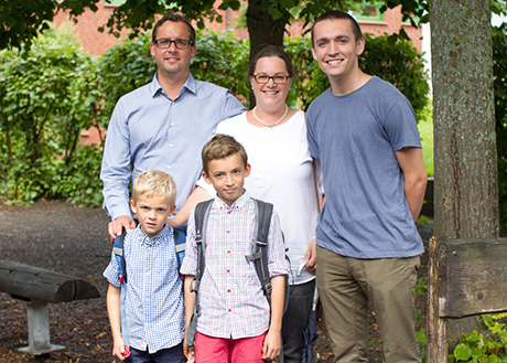 photo of alumnus Jack Loftus with host family in Germany